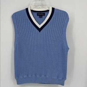 VTG Brooks Brothers Men's L VNeck Pull Over Sweater Vest Luxury Old Money Preppy